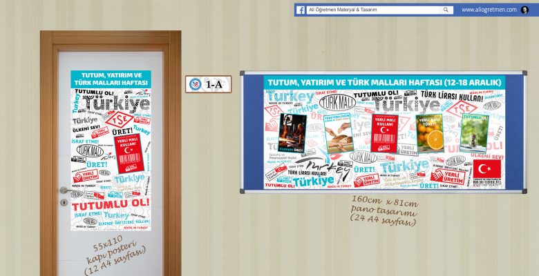 Tutum, Yatırım ve Türk Malları Haftası Hazır Pano ve Poster Tasarımları