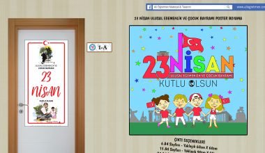 23 Nisan 2022 Poster Boyama Sayfaları