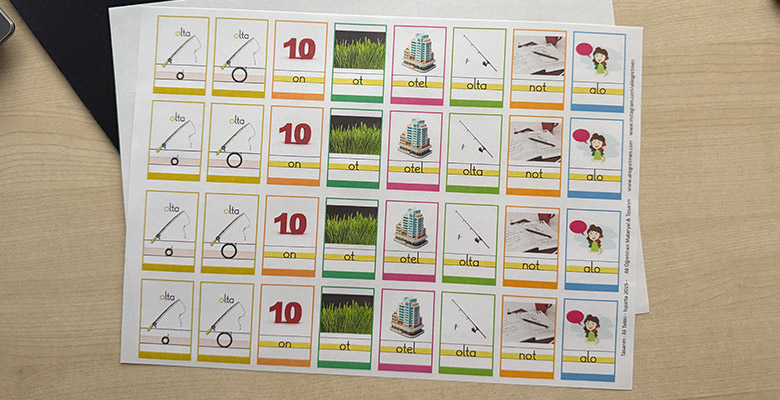 OKURIM Ses Grubu Resimli Kelime Defter Etiketleri