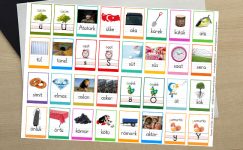 ÜSÖYDZ Ses Grubu Resimli Kelime Defter Etiketleri